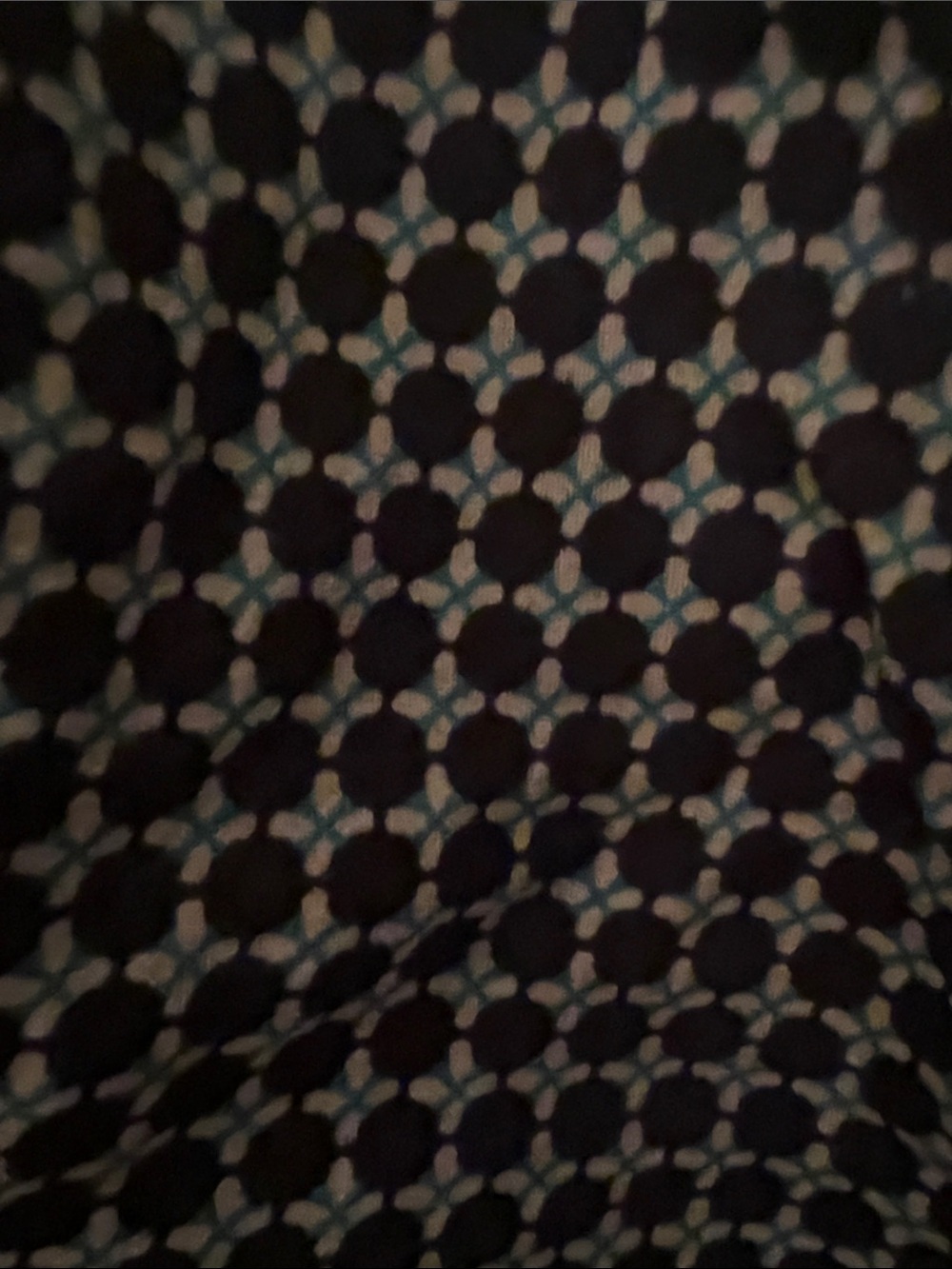 Liz Claiborne Black and Cream Tie-Front Geometric Blouse - Picture 4 of 5